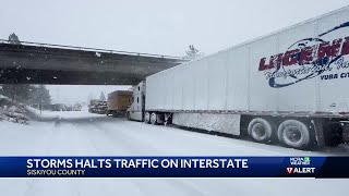 Atmospheric River Halts Traffic on I-5 in Siskiyou County