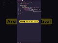 Convert Array to Set in Java! (ONE LINE!) #shorts #java #set #array #programming #coding