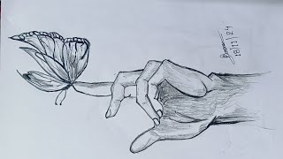 butterfly beauty in hand sketch full video |Poonam art | rppartpainting | 21.11.2024