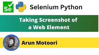 Taking screenshot of a Web Element in Selenium Python (Selenium Python)