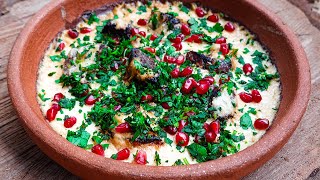 Delicious Veal In Sour Cream With Pomegranate Sauce