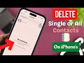 How To Delete All Contacts On iPhone! [At Once]