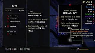 ESO RNG: 340 raw Rubedite ore, ****** ZERO ***** tempering alloys