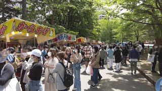 【4K】2022 日本 北海道 札幌 中央区 中島公園 北海道神宮例祭 さっぽろまつり 散策【Binaural Audio】