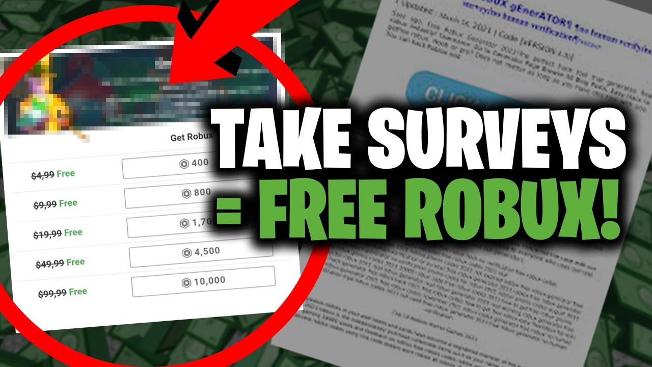 Take FREE SURVEYS To Earn FREE ROBUX! 2021 Methods - YouTube