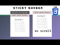 Sticky Navbar on Scroll HTML CSS JS | 2 Methods