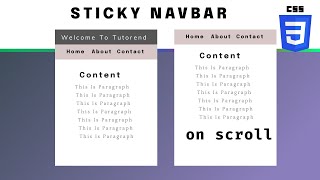 Sticky Navbar on Scroll HTML CSS JS | 2 Methods