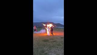 Newlyweds Celebrate by Setting Themselves on Fire