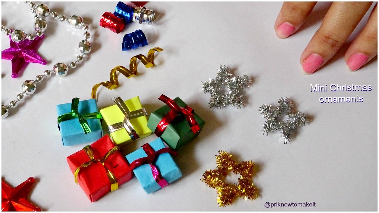 Christmas Ornaments || 3 Easy Mini Christmas Ornaments Diy - YouTube