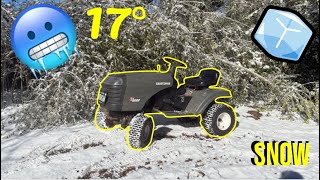 Craftsman LT1000 In The Snow! (POV Footage)