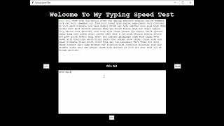 Typing Speed Test App | Python GUI Tkinter