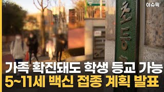 가족 확진돼도 학생 등교 가능 5~11세 백신 접종 계획 발표 [이슈픽]