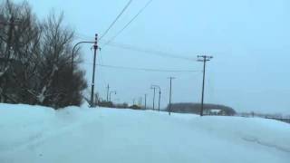 北海道道972号浜里下沼線[ #幌延町360p 車載動画 雪道ドライブ]：道道106号交点～国道40号交点