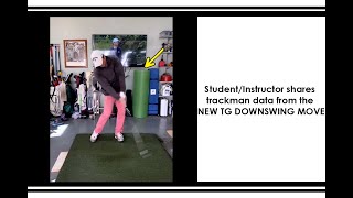 Student / Instructor shares trackman data from the NEW TG DOWNSWING MOVE