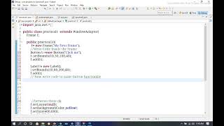 9: Creating button and giving it function| java awt tutorial | devil programmer