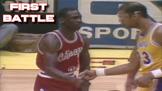 1984 Rookie Michael Jordan First Game vs Magic Johnson & Kareem Abdul-Jabbar