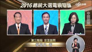 總統候選人辯論會part3│中視新聞20151227