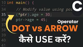 C Programming: Structure Pointer Explained in Hindi | Dot vs Arrow Operator Tutorial