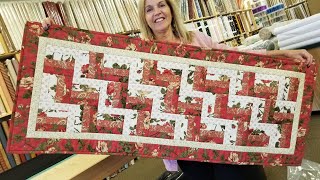 Donna's Mini Rails Table Runner Tutorial + Kaffe Fassett Quilt Giveaway!