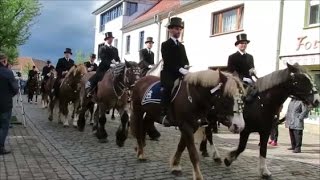 Ralbitzer Osterreiter in Wittichenau 2017 Rückweg