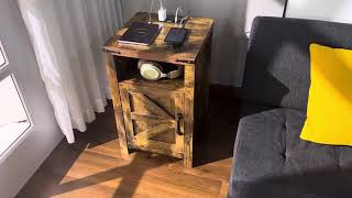 Oneinmil New Arrival! Side End Tables, Nightstand with Storage for Living Room, Bedroom