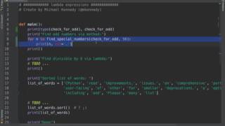 Pythonic code: Tip 5 Lambda expressions