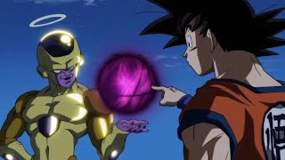 Frieza is temporarily revived by Goku. Frieza confronts the assassin from Universe 9