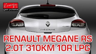 Montaż LPG Renault Megane RS z 2.0 Turbo 310KM 2010r w Energy Gaz Polska na gaz KME Nevo