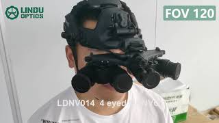 Lindu Optics LDNV014 quad tubes GPNVG 18  FOV 120 degree ground panoramic night vision goggles