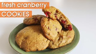 How to Make Fresh Cranberry Cookies || Healthy Vegan Recipes