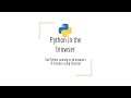 run python code in all major browsers