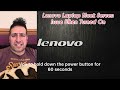 fix lenovo black screen when turned on for thinkpad legion ideapad laptop