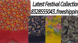 Latest Festival collection@490🤩🤩8328555043🥳🥳freeshipping#latest#onlin #trending#lowcost#sarees#fancy