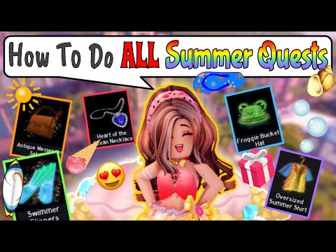 HOW TO COMPLETE ALL ROYALE HIGH SUMMER QUESTS️Tips & Tricks For EACH QUEST (Timestamps In Desc.)