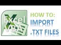 How to Import Text (.txt) Files Into Excel - Excel VBA Tutorial - Awesome!! How to Import Text (.txt) Files Into Excel - Excel VBA Tutorial - Awesome!!