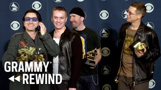 Watch U2 Win Record Of The Year For "Beautiful Day" In 2001 | GRAMMY Rewind