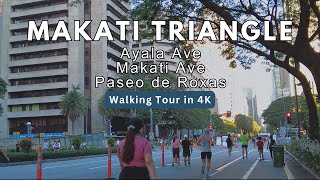 WHERE'S THE BEST JOGGING PLACE IN MAKATI? | Ayala Triangle | Walking Tour in 4K | Philippines