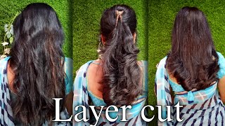 How To Long Layer Hair Cut / medium layer haircut / butterfly haircut / step by