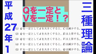 電験三種過去問解説「文章問題で練習せよ」【平成27年　問1】【理論】【静電気】