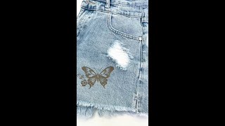 Engraving on jeans by iKier Pro Max 70W