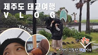 [VLOG] 제주도 태교여행 다시 생각해보세요... 62년만에 최대 강수량🌧 찍은 제주도에서의 극한 태교 훈련🤣