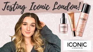 Testing ICONIC LONDON Makeup! GRWM First Reactions \u0026 Glowy Makeup Look!