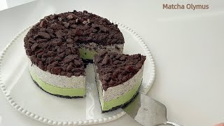 抹茶奧利奧慕斯，抹茶➕奧利奧，不要太好吃🍵 Matcha Oreo Mousse