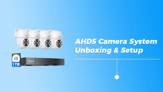 The unbox video of the ptz analog camera system 4ch