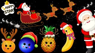 Christmas Magic Holiday - Dancing fruits - Flying Reindeer \u0026 Santa’s Sleigh - Happy Star Dancing