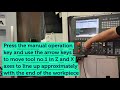 Basic CNC operations. Zero the part.