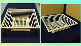 Fruits basket Ep#02 |Easy bamboo stick craft |Simple idea|Bamboo stick basket |