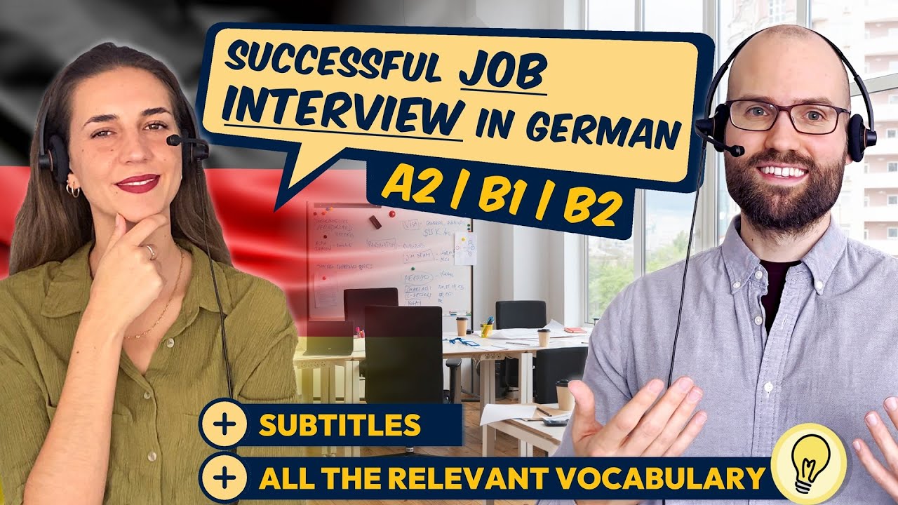 Job Interview In German (A2, B1, B2) 📋🏆| SUCCESSFUL Conversation With ...