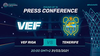 VEF Riga v Lenovo Tenerife - Press Conference | Basketball Champions League 2020/21