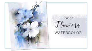 Watercolor Loose Flowers Tutorial Step By Step
